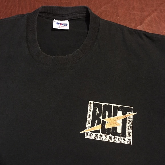 80s 90s Lightning Bolt NZ Surf Tee Rare - Picture 4 of 9